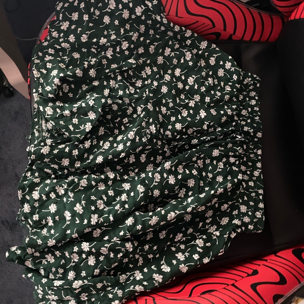 Princess Polly Green Floral Mini Skirt